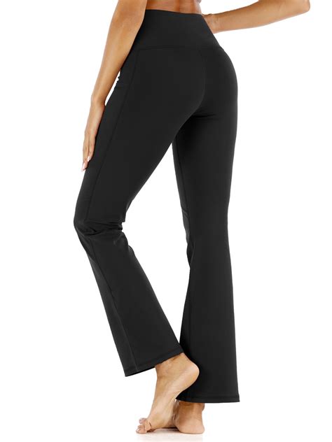 high waisted yoga pants bootcut|bootleg yoga pants with pockets.